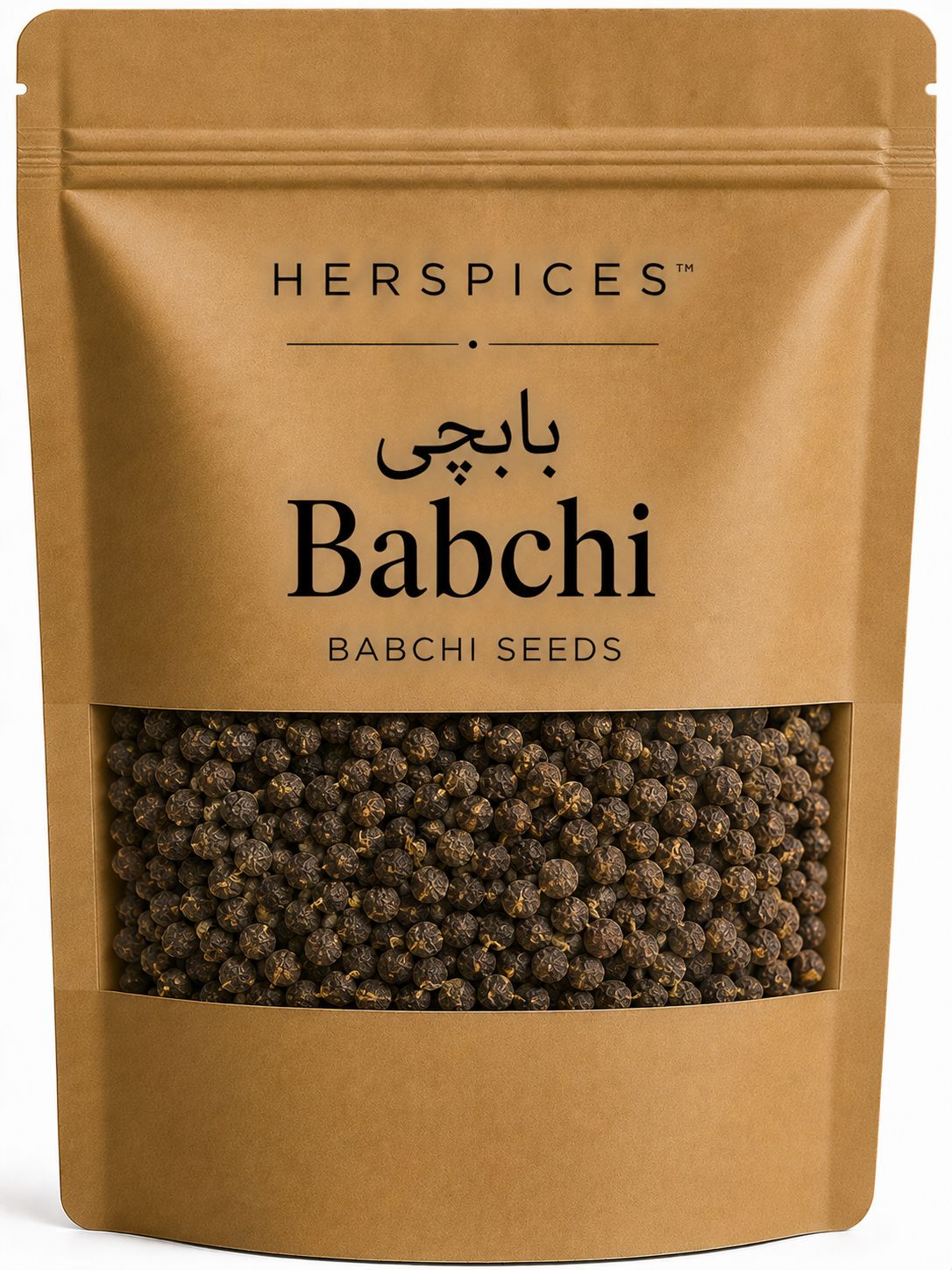 HERSPICES Babchi Seeds Psoralea Corylifolia dried seeds in kraft pouch