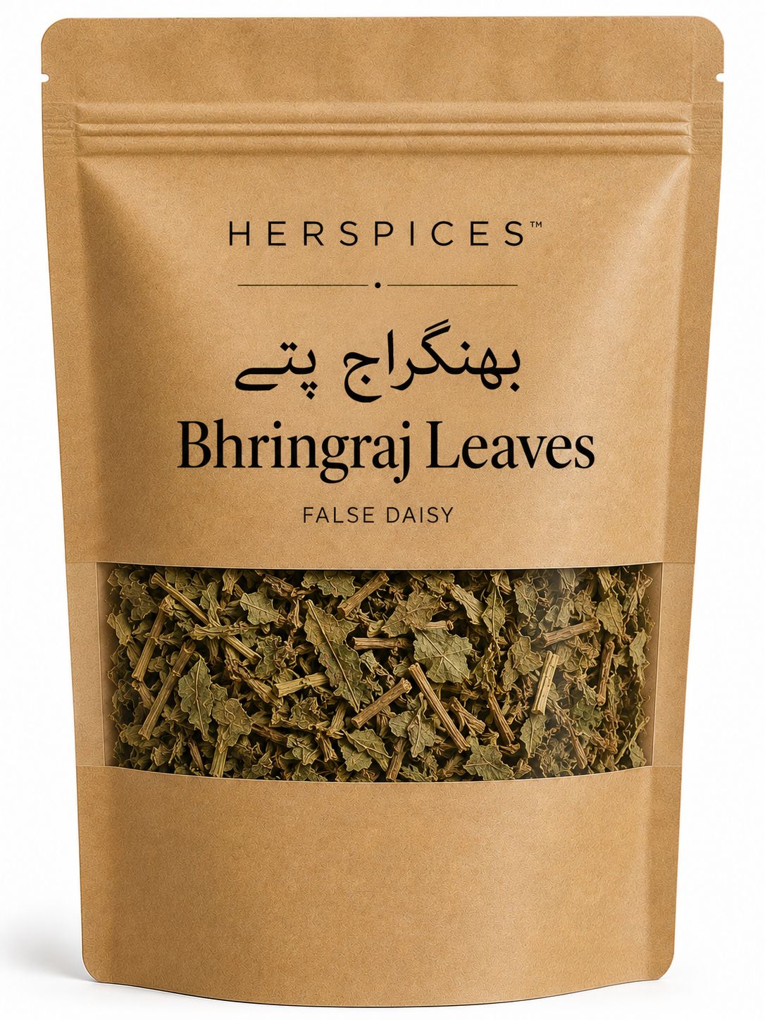 HERSPICES Bhringraj Leaves dried False Daisy leaves in kraft pouch