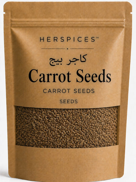 HERSPICES Carrot Seeds premium Daucus Carota whole seeds in kraft pouch