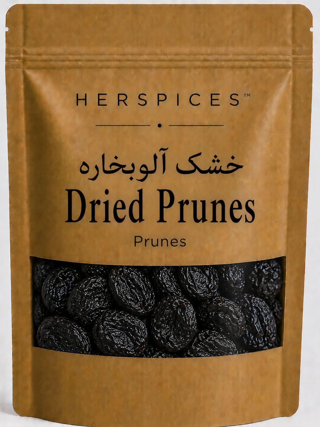 HERSPICES Dried Prunes premium dried plums in kraft pouch