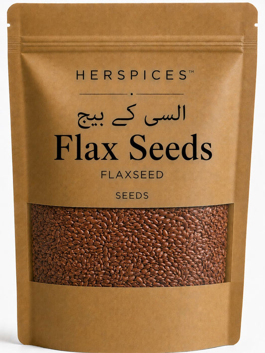HERSPICES Flax Seeds premium whole linseeds in kraft pouch