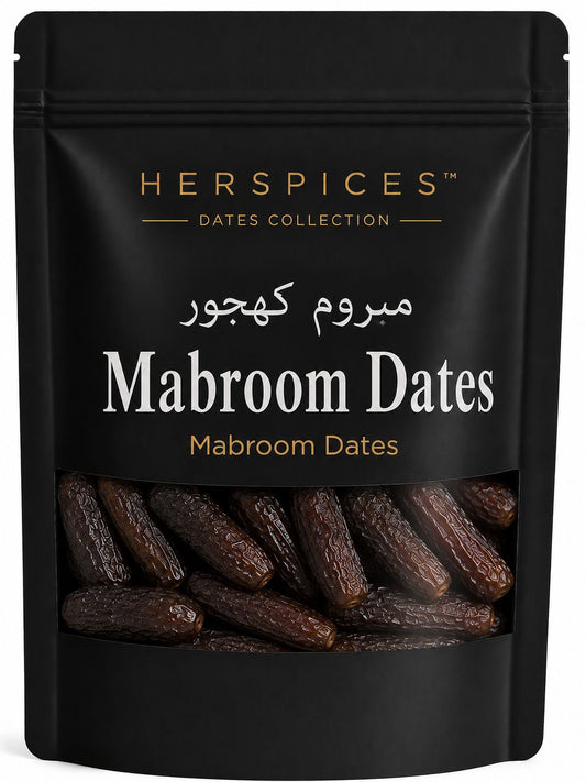 HERSPICES Mabroom Dates premium Saudi Mabroom Khajoor in kraft pouch