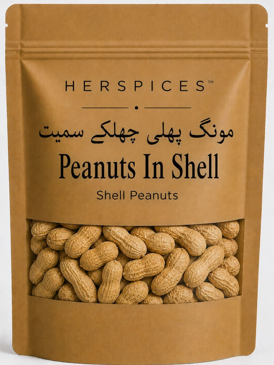 HERSPICES Peanuts In Shell premium whole shell peanuts in kraft pouch