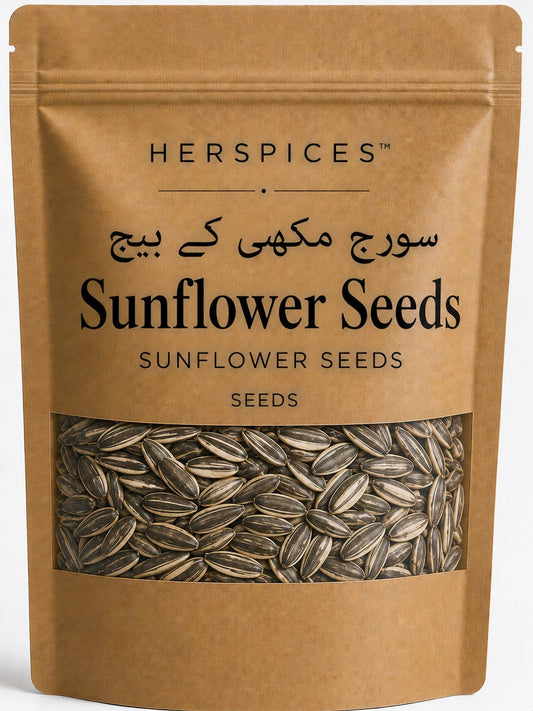 HERSPICES Sunflower Seeds premium hulled sunflower kernels in kraft pouch