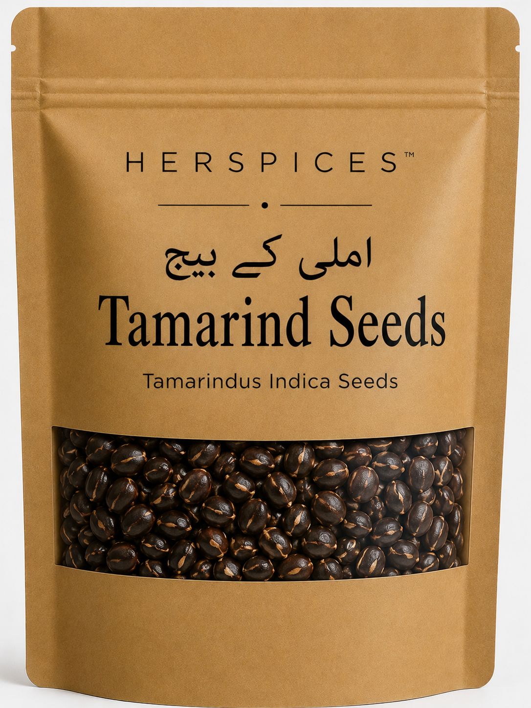 HERSPICES Tamarind Seeds premium Imli seeds in kraft pouch