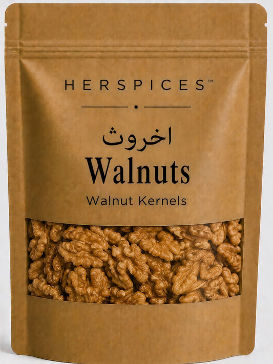 HERSPICES Walnuts premium walnut kernels akhrot in kraft pouch